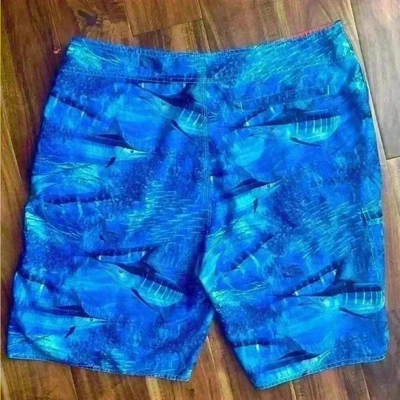 Guy Harvey Legend Marlins Camo Board Short in Royal Blue size 36 - Picture 6 of 6